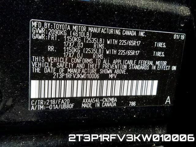 2T3P1RFV3KW010006 фото 2