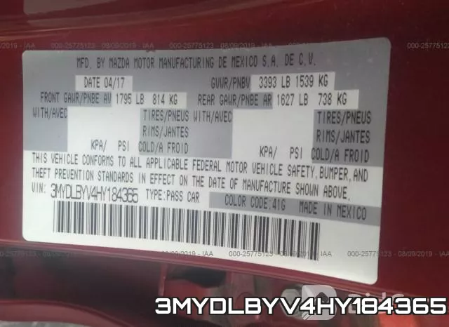 3MYDLBYV4HY184365 фото 10