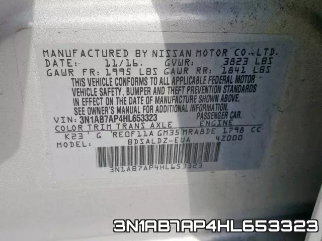 3N1AB7AP4HL653323 фото 2