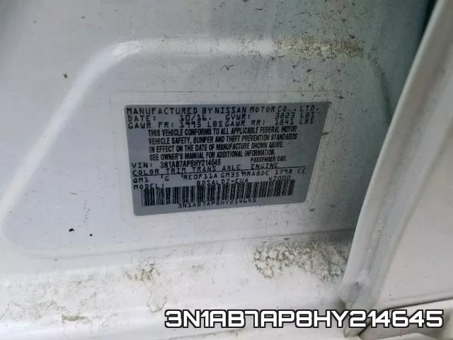3N1AB7AP8HY214645 фото 2