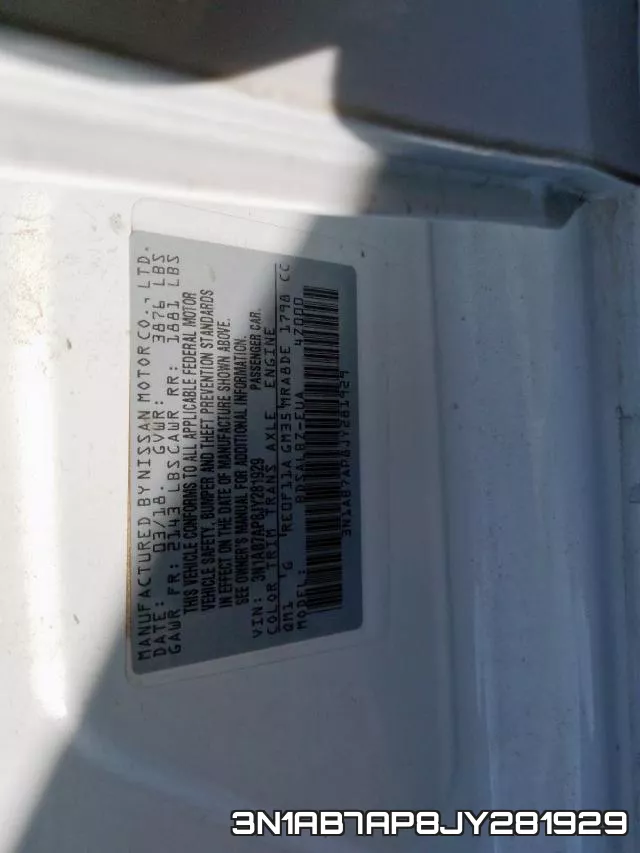 3N1AB7AP8JY281929 фото 2