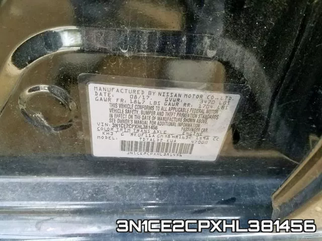 3N1CE2CPXHL381456 фото 2