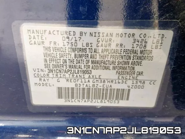 3N1CN7AP2JL819053 фото 2