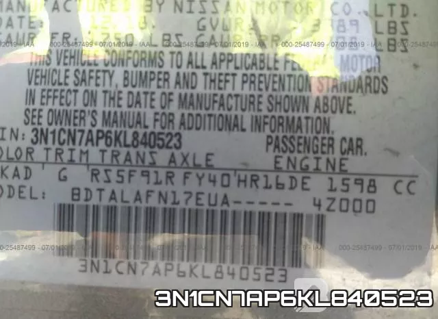 3N1CN7AP6KL840523 фото 10