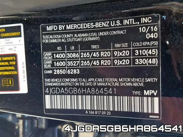4JGDA5GB6HA864541 фото 2
