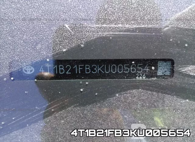 4T1B21FB3KU005654 фото 10