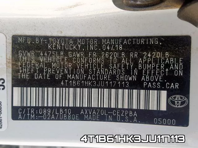 4T1B61HK3JU117113 фото 2