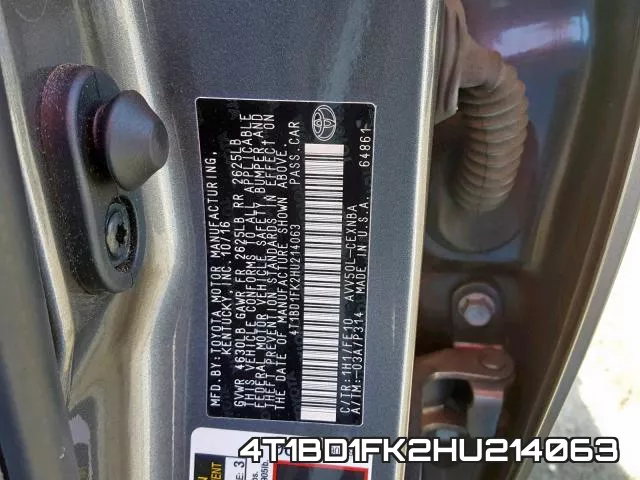 4T1BD1FK2HU214063 фото 2