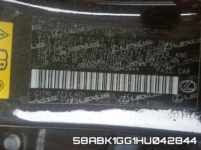 58ABK1GG1HU042844 фото 2