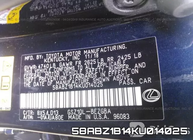 58ABZ1B14KU014025 фото 10