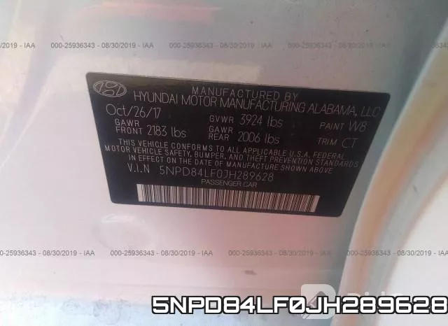 5NPD84LF0JH289628 фото 10