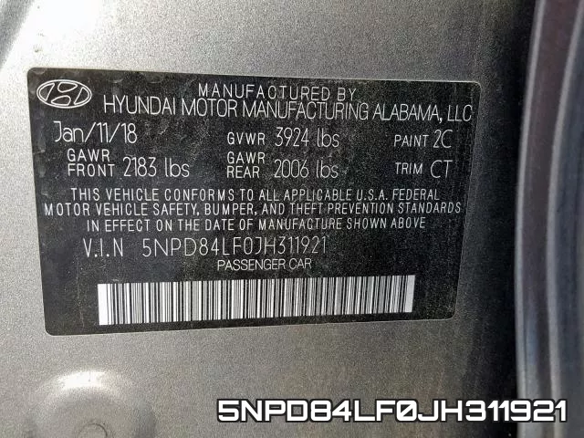 5NPD84LF0JH311921 фото 2