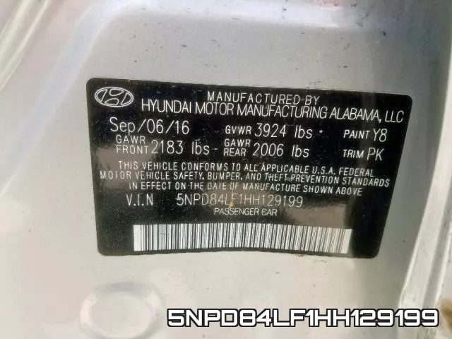 5NPD84LF1HH129199 фото 2