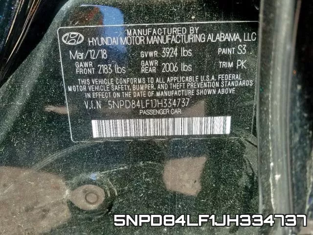 5NPD84LF1JH334737 фото 2