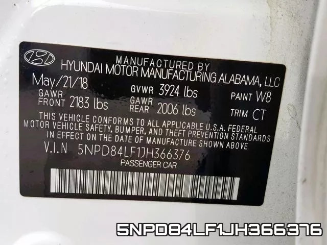 5NPD84LF1JH366376 фото 2