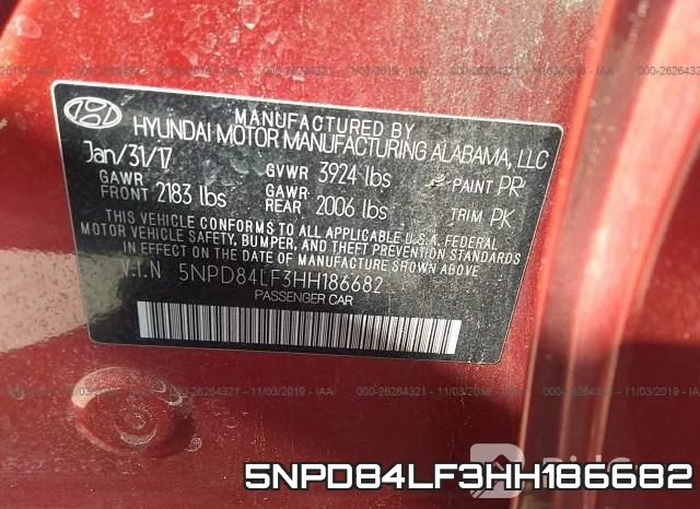 5NPD84LF3HH186682 фото 10