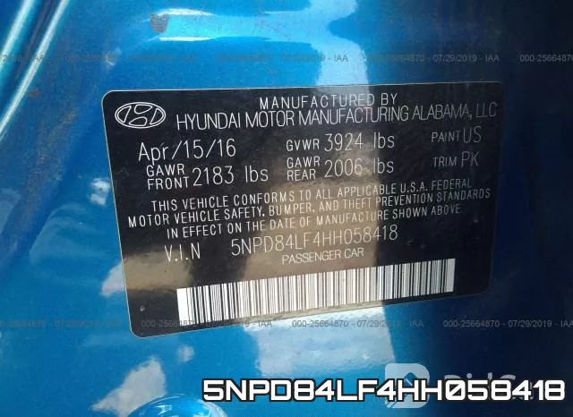 5NPD84LF4HH058418 фото 10