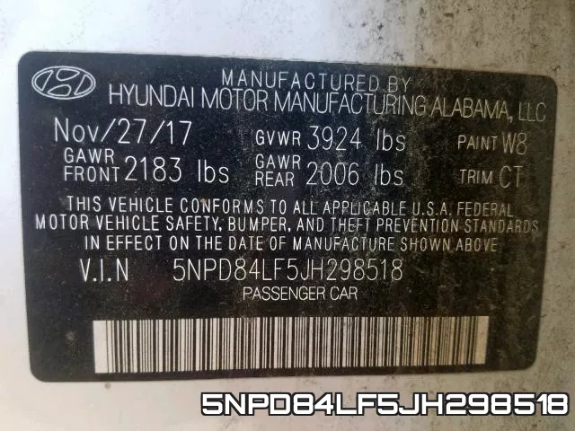 5NPD84LF5JH298518 фото 2