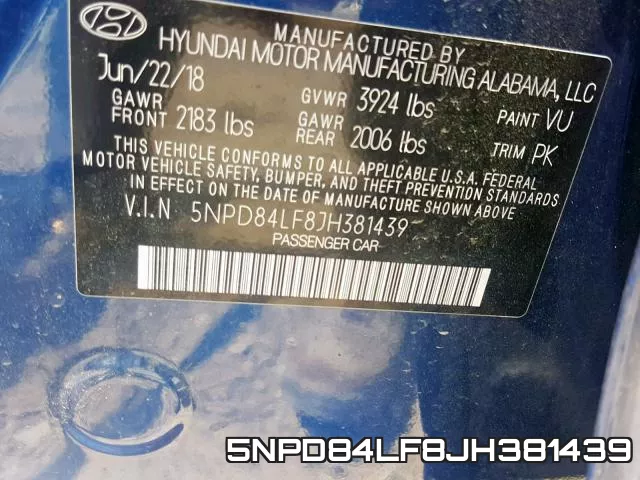 5NPD84LF8JH381439 фото 2