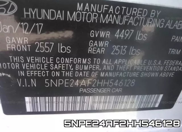 5NPE24AF2HH546128 фото 10