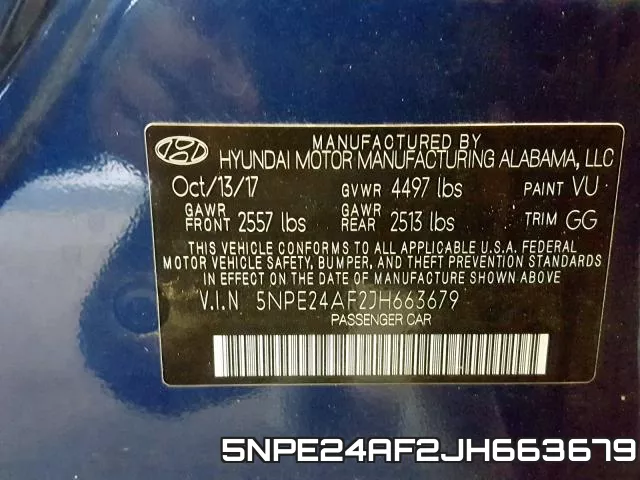 5NPE24AF2JH663679 фото 2