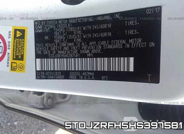 5TDJZRFH5HS397581 фото 10