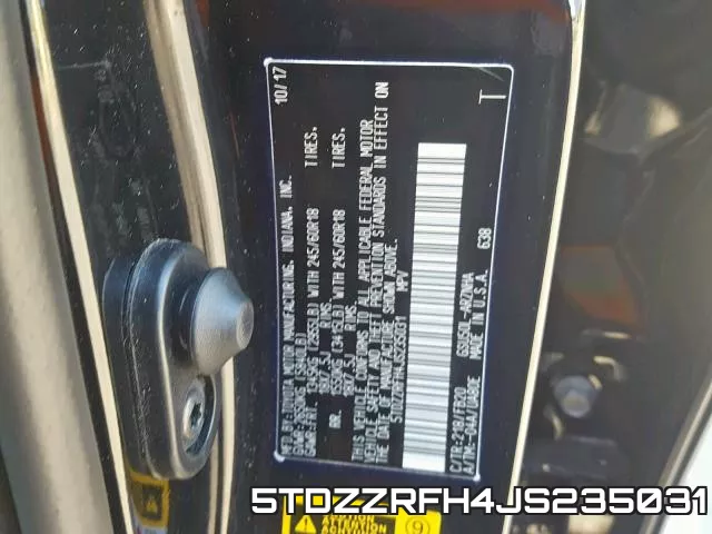 5TDZZRFH4JS235031 фото 2