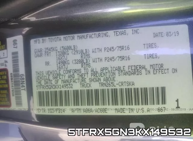 5TFRX5GN3KX149532 фото 10