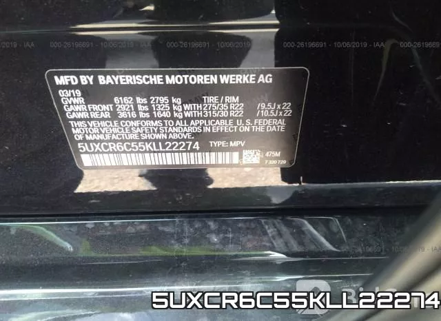 5UXCR6C55KLL22274 фото 10