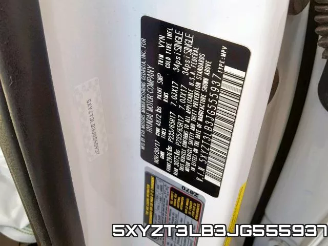 5XYZT3LB3JG555937 фото 2