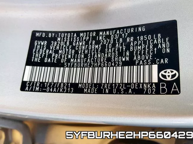5YFBURHE2HP660429 фото 2