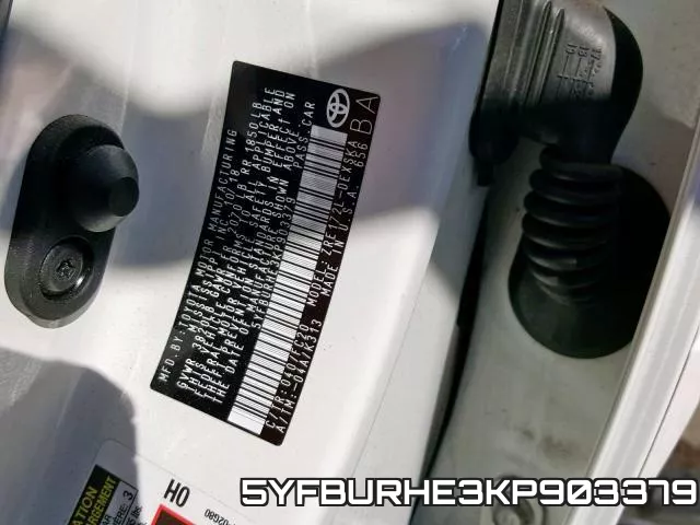 5YFBURHE3KP903379 фото 2