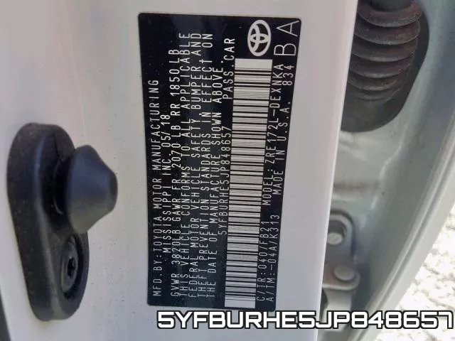 5YFBURHE5JP848657 фото 2