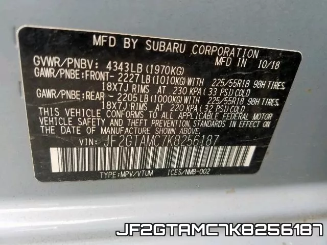 JF2GTAMC7K8256187 фото 2