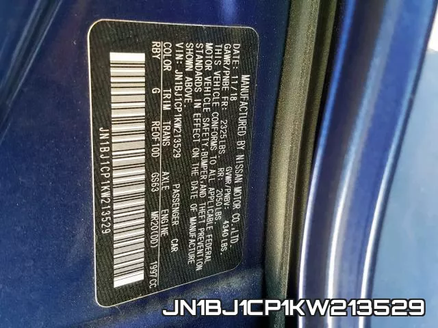 JN1BJ1CP1KW213529 фото 2