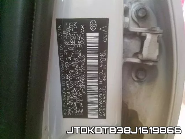 JTDKDTB38J1619866 фото 2
