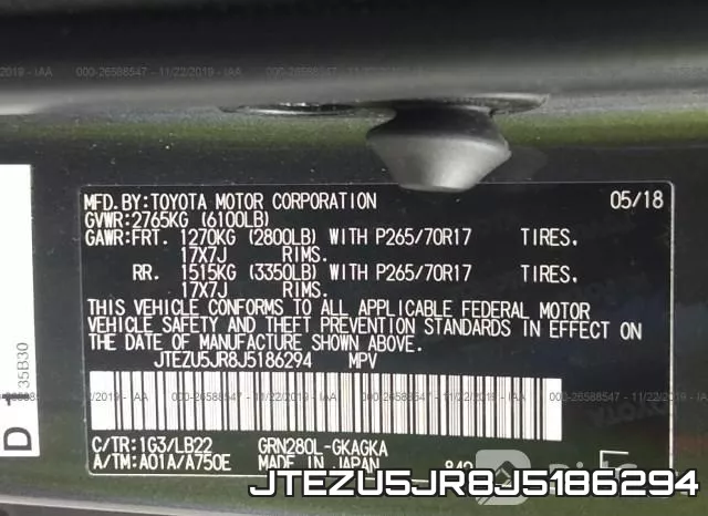 JTEZU5JR8J5186294 фото 10