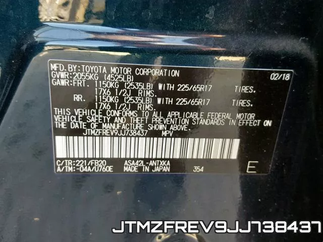 JTMZFREV9JJ738437 фото 2