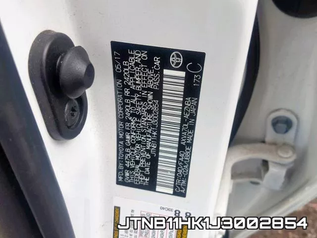 JTNB11HK1J3002854 фото 2