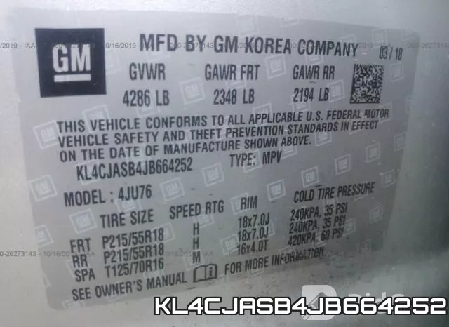 KL4CJASB4JB664252 фото 10