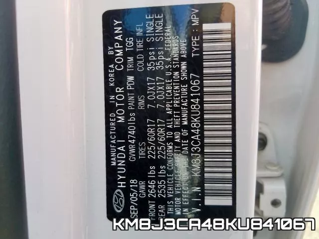 KM8J3CA48KU841067 фото 2