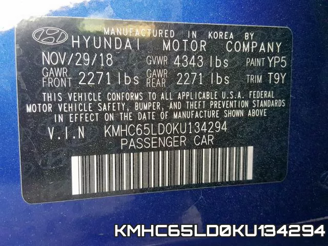 KMHC65LD0KU134294 фото 2