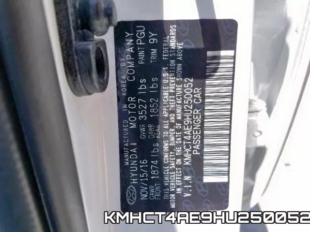 KMHCT4AE9HU250052 фото 2