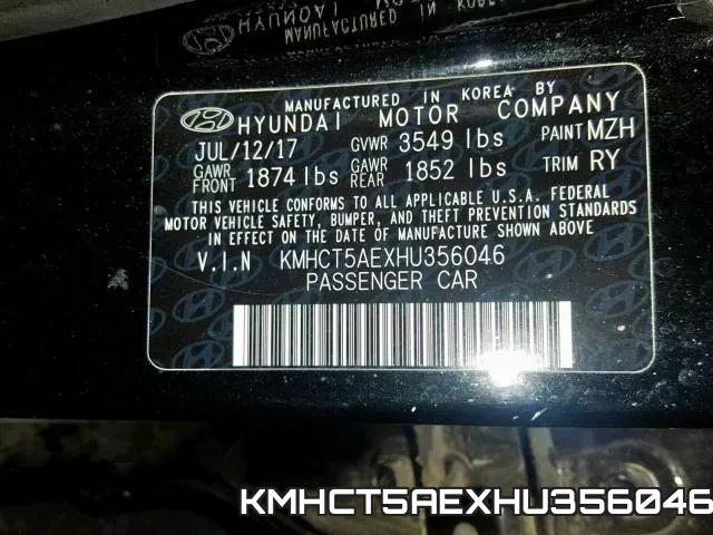 KMHCT5AEXHU356046 фото 2