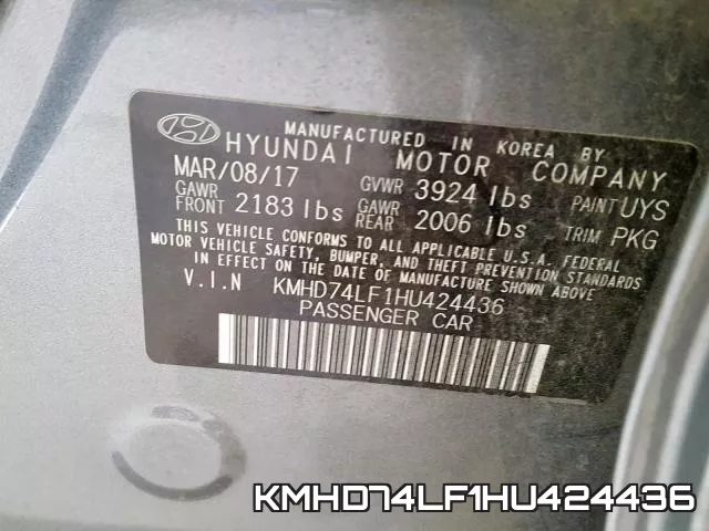 KMHD74LF1HU424436 фото 2