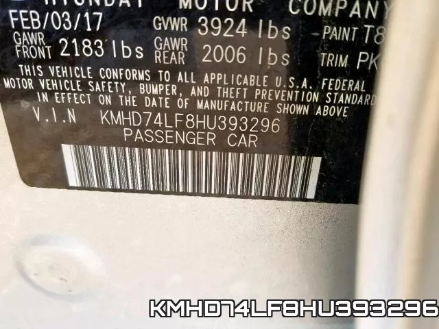 KMHD74LF8HU393296 фото 2