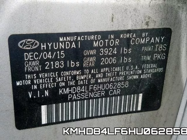 KMHD84LF6HU062858 фото 2