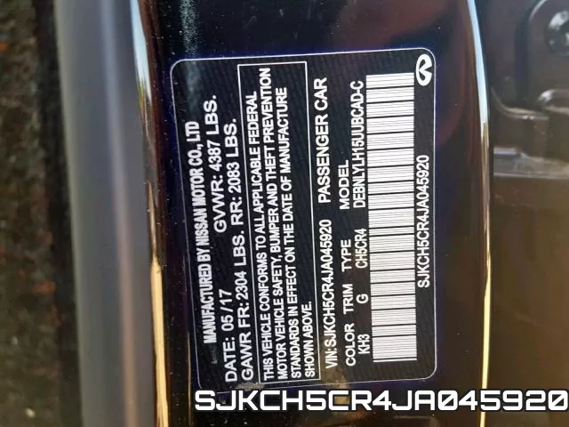 SJKCH5CR4JA045920 фото 2