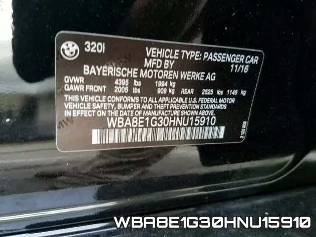 WBA8E1G30HNU15910 фото 2