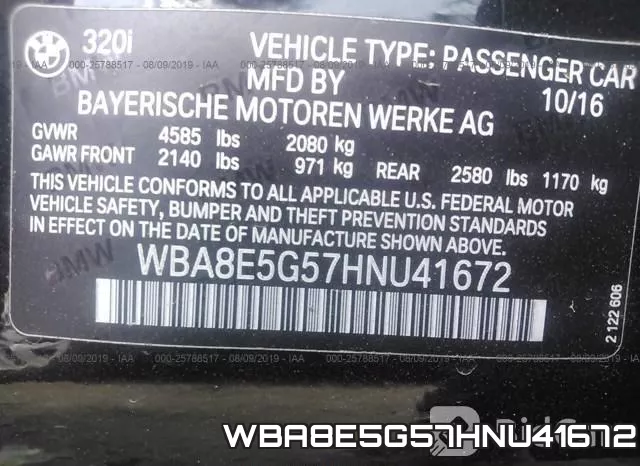 WBA8E5G57HNU41672 фото 10